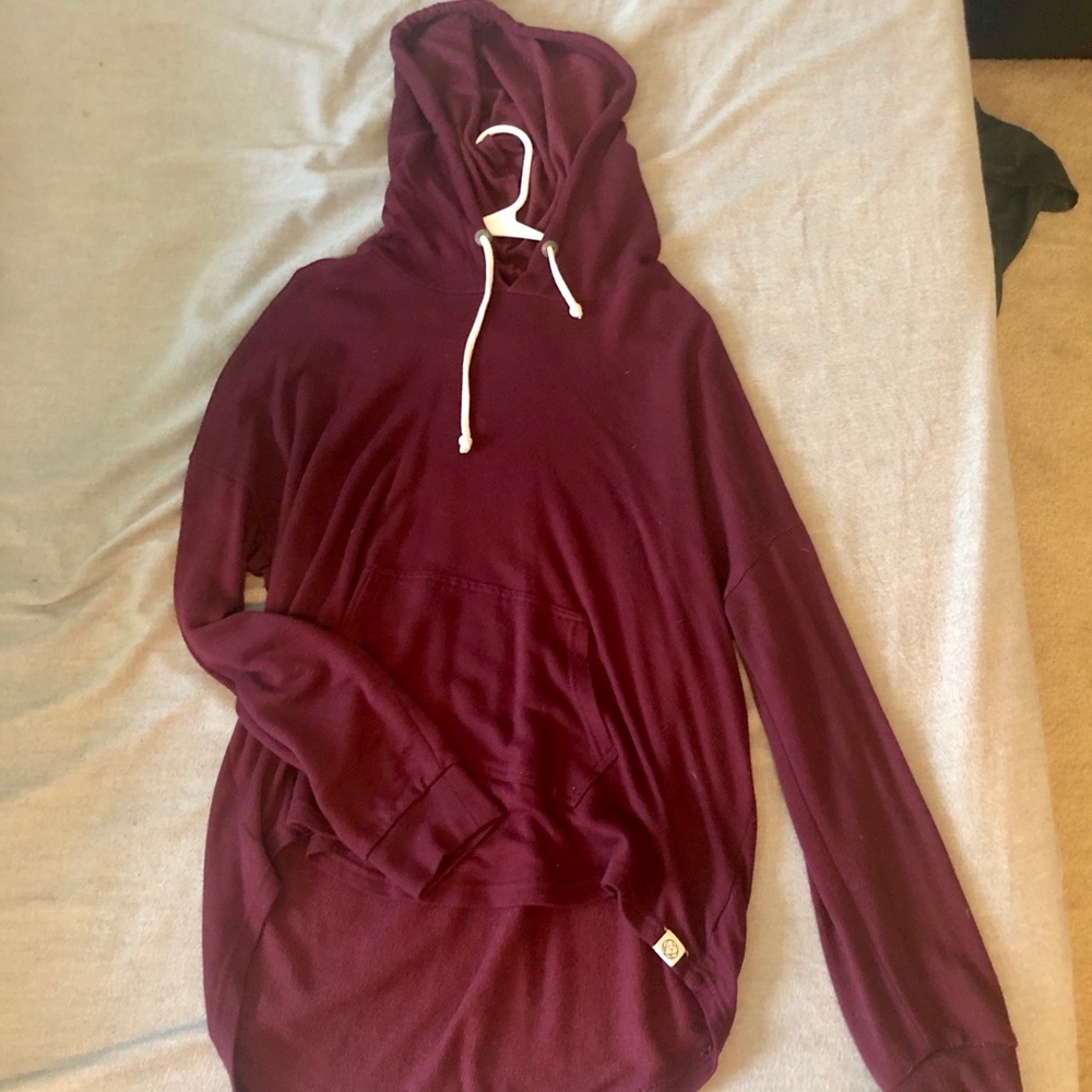 Red long sleeve with hood